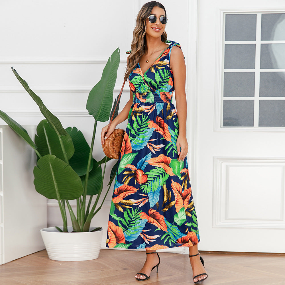 Hawaiian Beach Dress Summer Print Long Skirt Women's Dress - MERGE.DAY.1.FREESTYLE