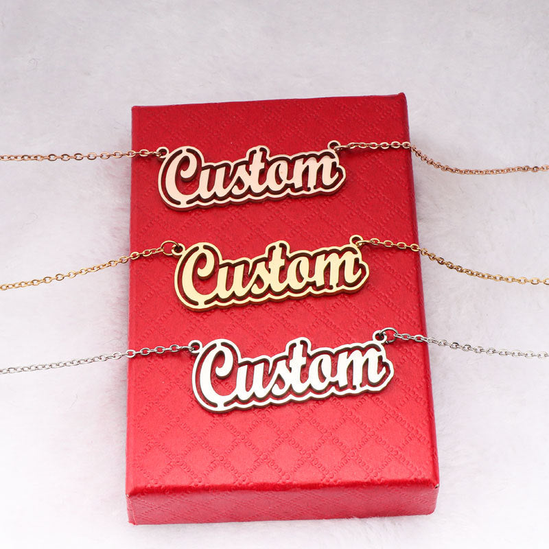 Customized hollow name necklace - MERGE.DAY.1.FREESTYLE