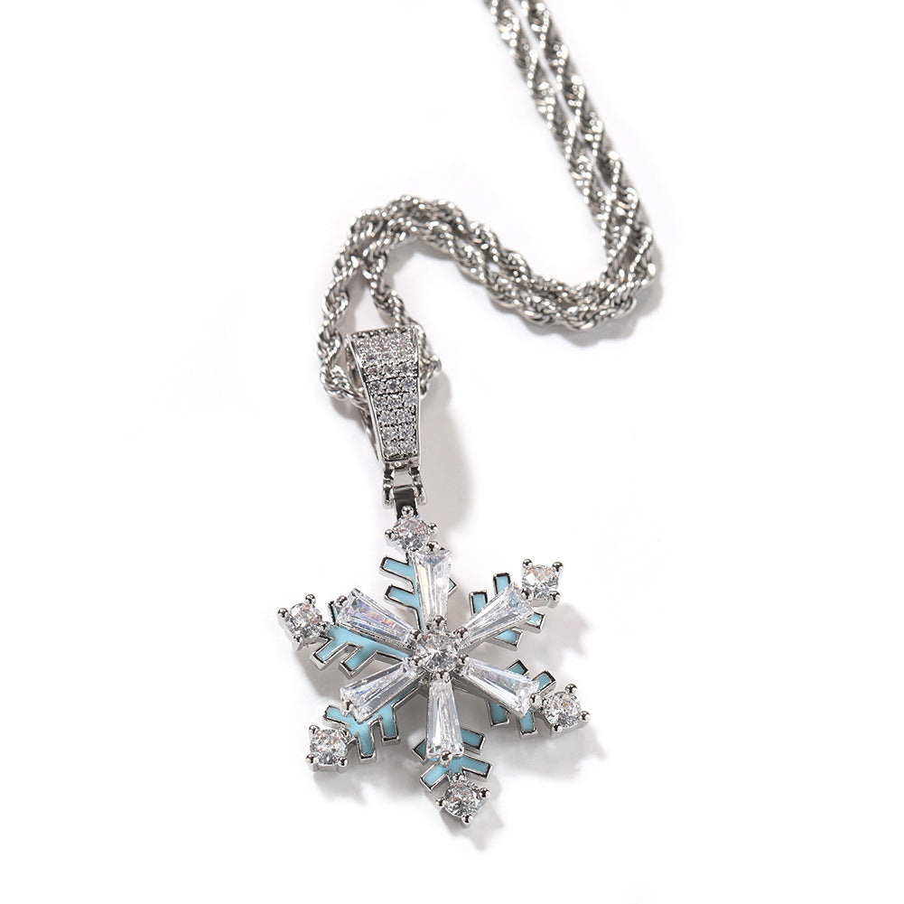 Winter rotating snowflake luminous oil drop pendant - MERGE.DAY.1.FREESTYLE