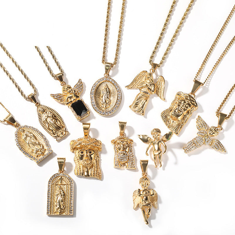 Hip Hop Winged Angel Pendant Necklace - MERGE.DAY.1.FREESTYLE