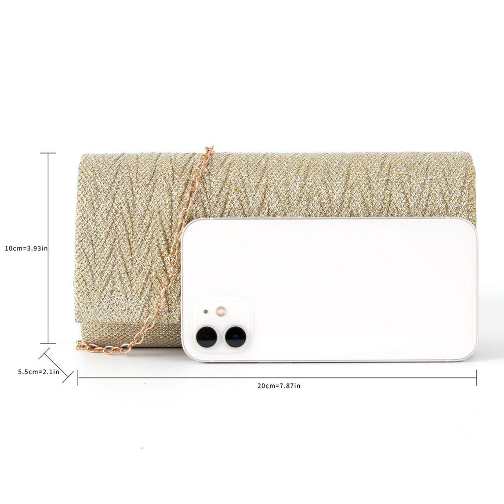 Fantasy shiny pleated clutch bag - MERGE.DAY.1.FREESTYLE