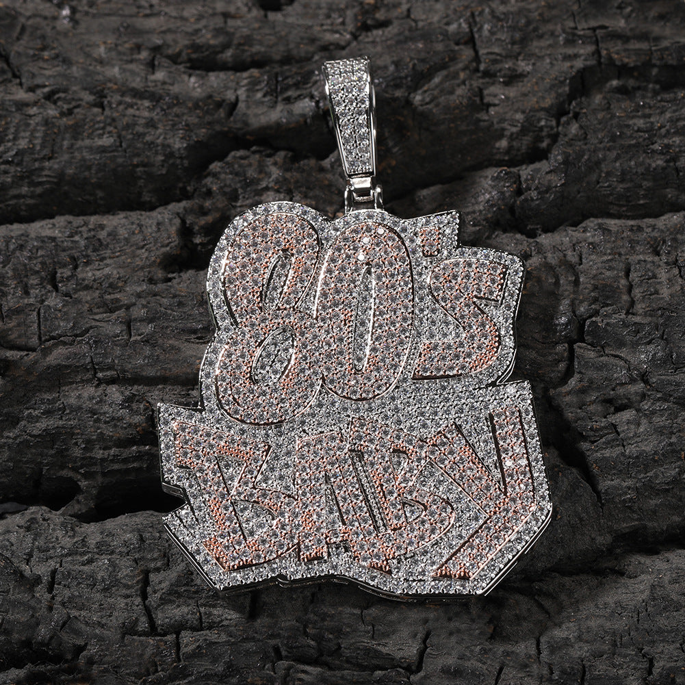 80Sbaby hip-hop diamond necklace - MERGE.DAY.1.FREESTYLE