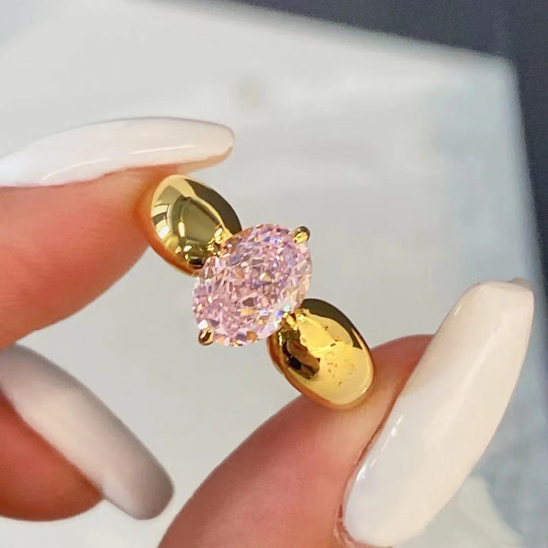 925 silver pink diamond ring - MERGE.DAY.1.FREESTYLE