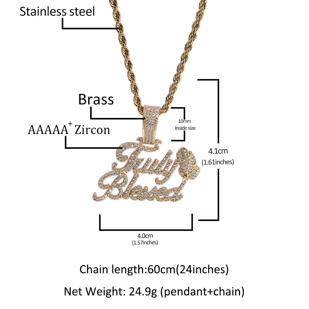 Truly Blessed Praying Hands Pendant Letter Necklace - MERGE.DAY.1.FREESTYLE