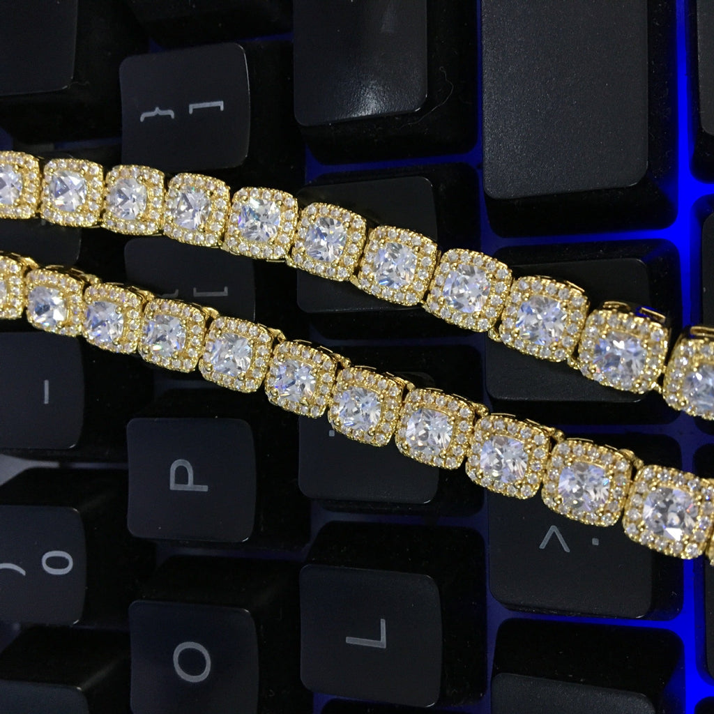 Zircon Hip Hop Necklace 7mm Gold Plated Rock Candy Chain - MERGE.DAY.1.FREESTYLE
