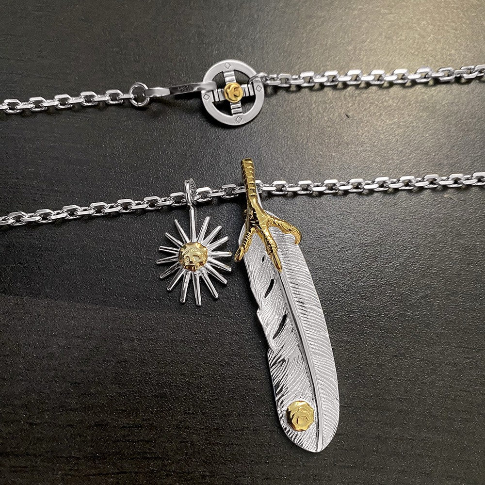 Goro Takahashi's Goro Eagle Claw Feather Sun Necklace - MERGE.DAY.1.FREESTYLE