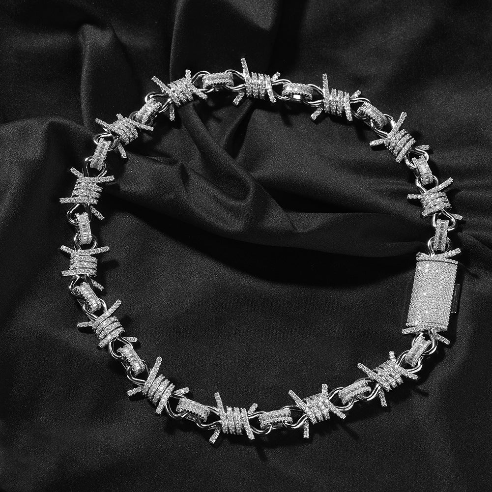 Wire chain diamond thorn necklace bracelet - MERGE.DAY.1.FREESTYLE