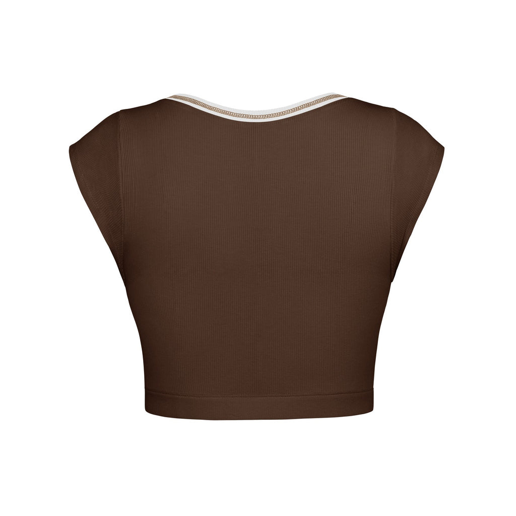 Slim Fit Ultra Short Sexy Spicy Girls Top Knitted Thread T-shirt - MERGE.DAY.1.FREESTYLE