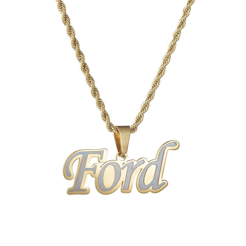 Personalized laser marking hip hop pendant - MERGE.DAY.1.FREESTYLE