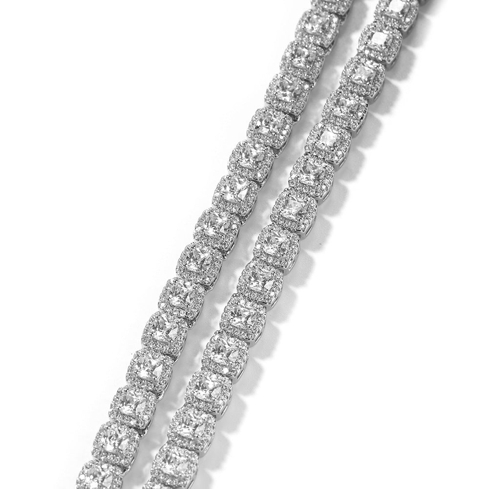 Iced Out Tennis Chain Cubic Zirconia CZ Hip Hop Necklace - MERGE.DAY.1.FREESTYLE