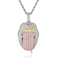 Dollar Mouth Tongue Hip Hop Jewelry Micro-inlaid Zircon Pendant wholesale - MERGE.DAY.1.FREESTYLE