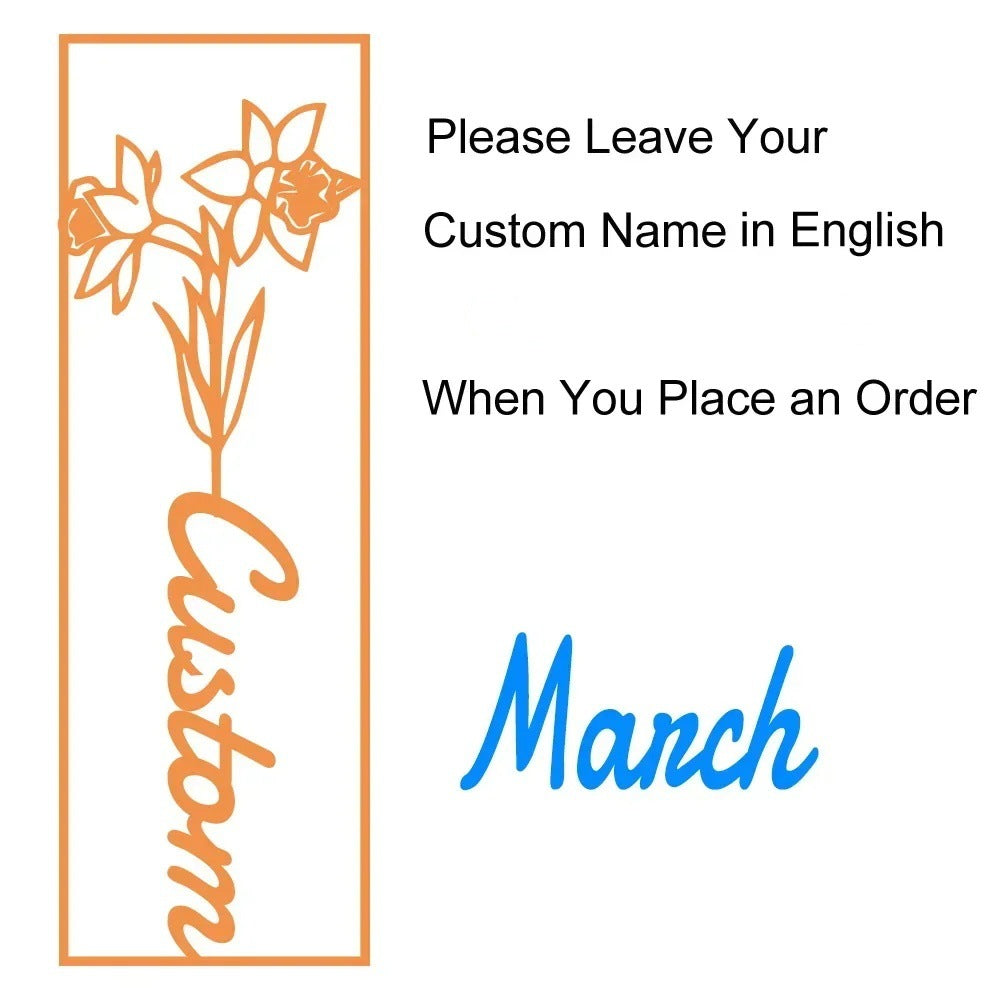 customized birthday flower name bookmark - MERGE.DAY.1.FREESTYLE