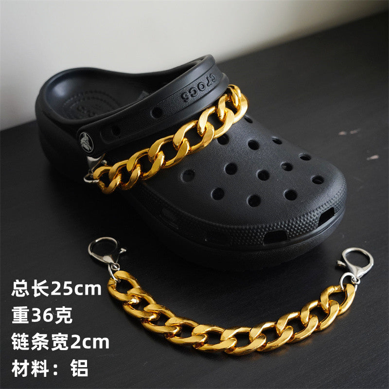 Hole shoe chain cool punk dark multi-layer shoe buckle rivet pearl shoe chain - MERGE.DAY.1.FREESTYLE