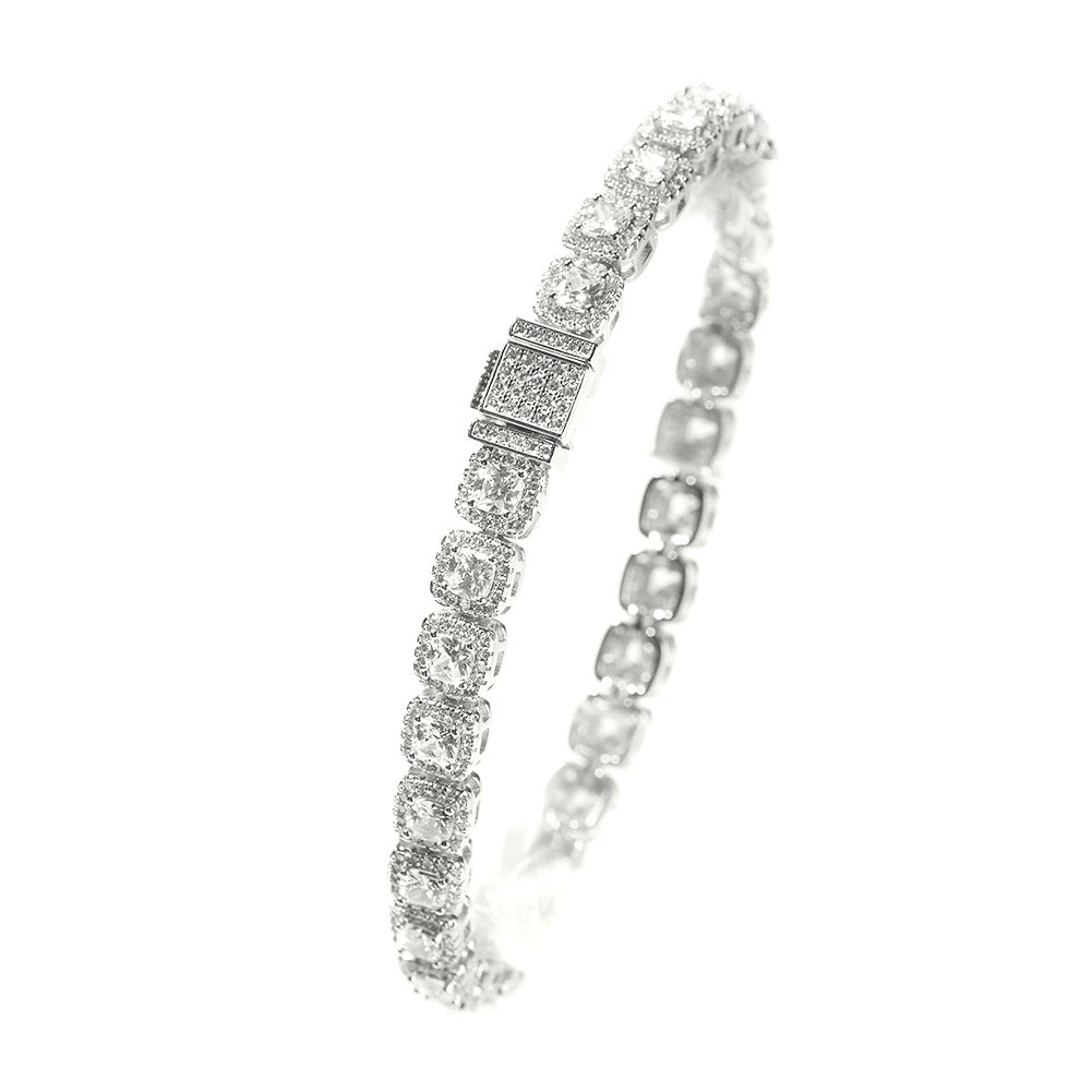 Zircon Hip Hop Necklace 7mm Gold Plated Rock Candy Chain - MERGE.DAY.1.FREESTYLE