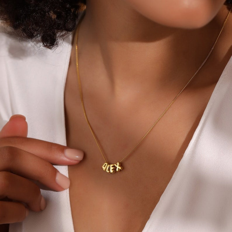 bubble name necklace - MERGE.DAY.1.FREESTYLE