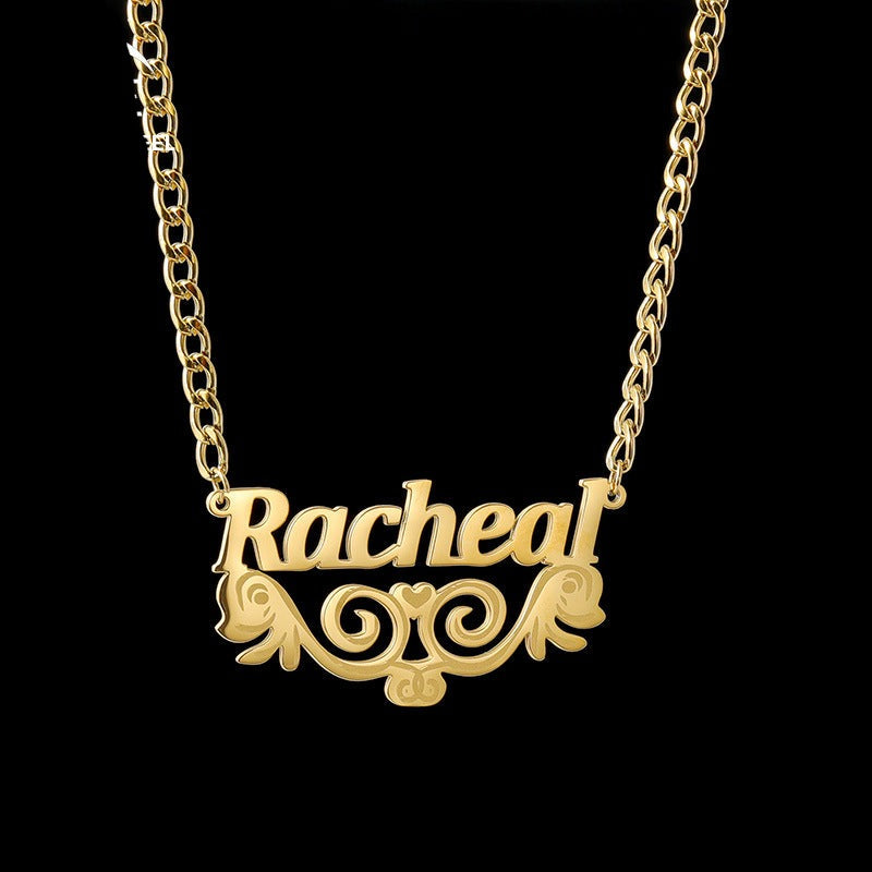 DIY letter necklace laser marking name clavicle necklace - MERGE.DAY.1.FREESTYLE