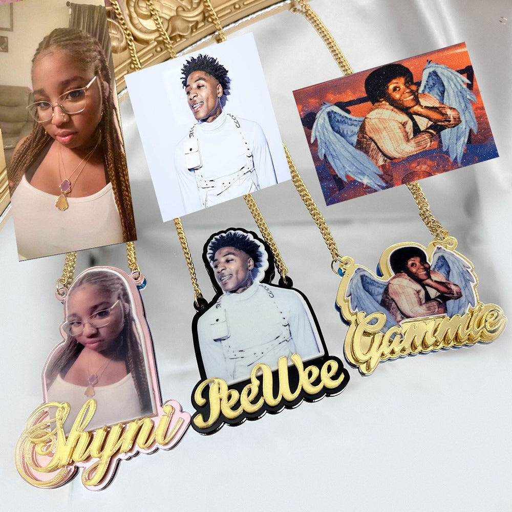 Custom Photo Necklace Picture Pendant Name Memory Jewelry - MERGE.DAY.1.FREESTYLE