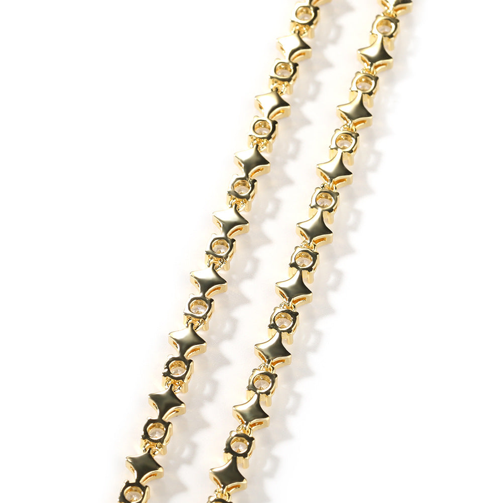 Star zircon tennis chain necklace - MERGE.DAY.1.FREESTYLE