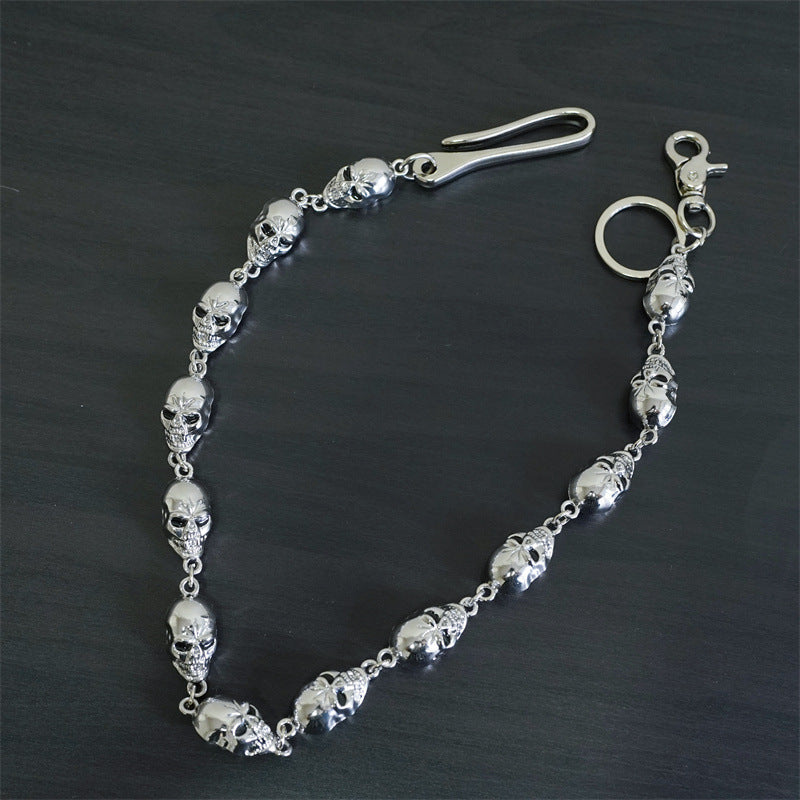 Punk metal big ghost head hip-hop pants chain - MERGE.DAY.1.FREESTYLE