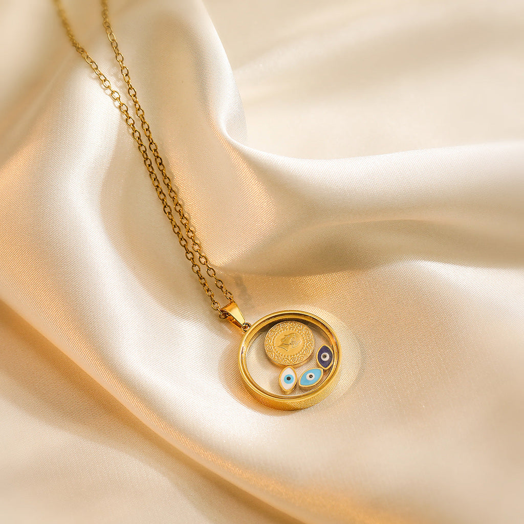 Devil's Eye Geometric Pendant Necklace - MERGE.DAY.1.FREESTYLE