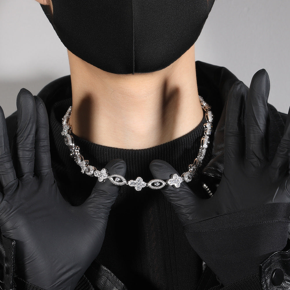 Diamond eye cross high-end feeling necklace - MERGE.DAY.1.FREESTYLE
