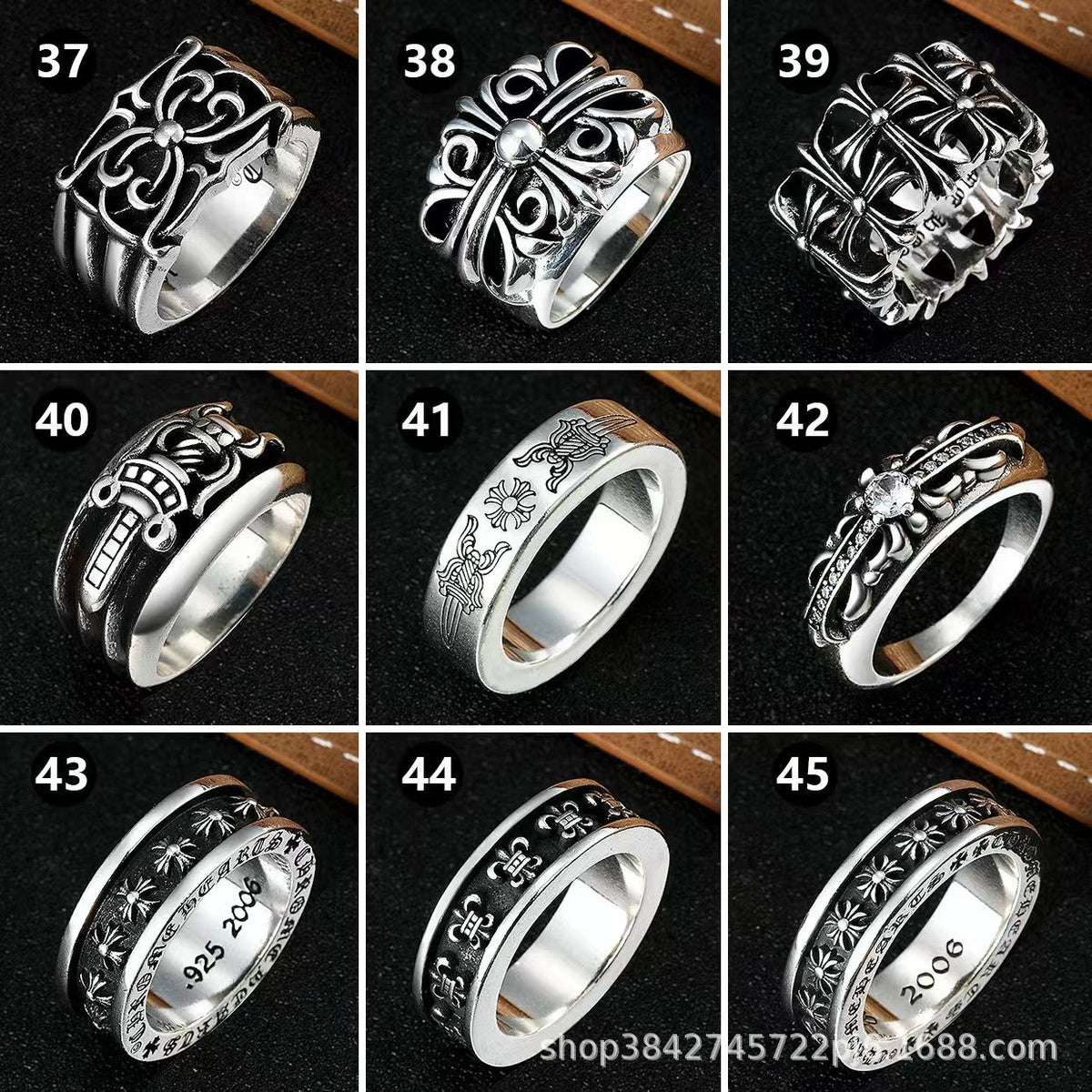 Vintage distressed cross ring - MERGE.DAY.1.FREESTYLE