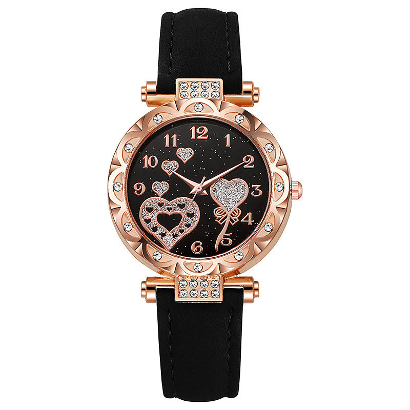 Simple leather strap quartz watch for students - MERGE.DAY.1.FREESTYLE