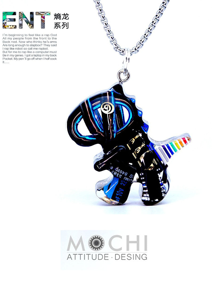 Original Cyberpunk Little Dinosaur Delicate High Design Couple Necklace - MERGE.DAY.1.FREESTYLE
