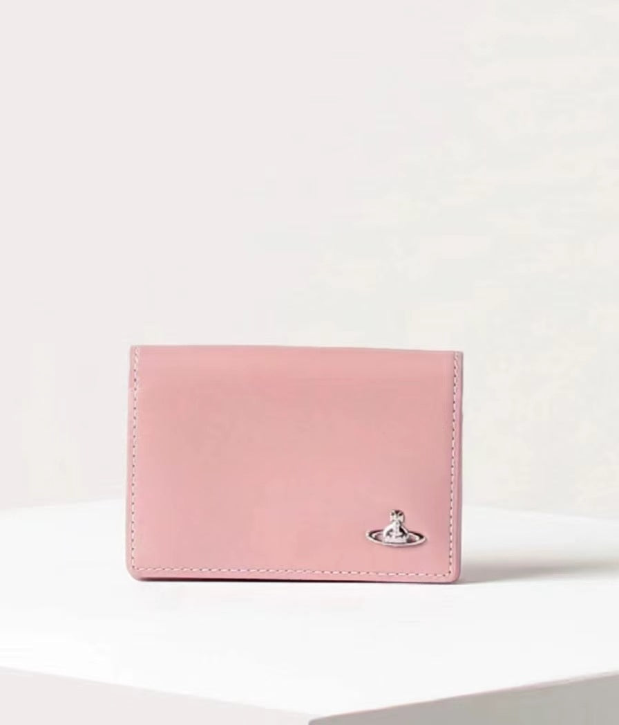 Solid color long cowhide card bag ID bag - MERGE.DAY.1.FREESTYLE