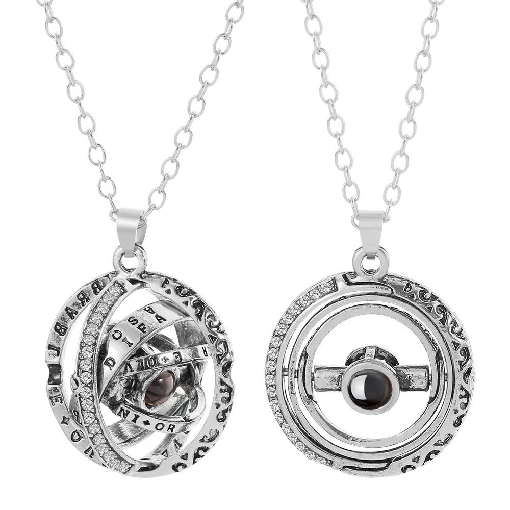 Astronomical ball projection necklace rotatable pendant - MERGE.DAY.1.FREESTYLE