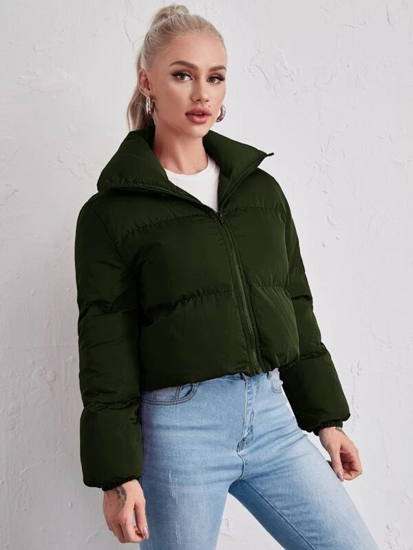 Winter long sleeve stand collar casual coat cotton jacket - MERGE.DAY.1.FREESTYLE