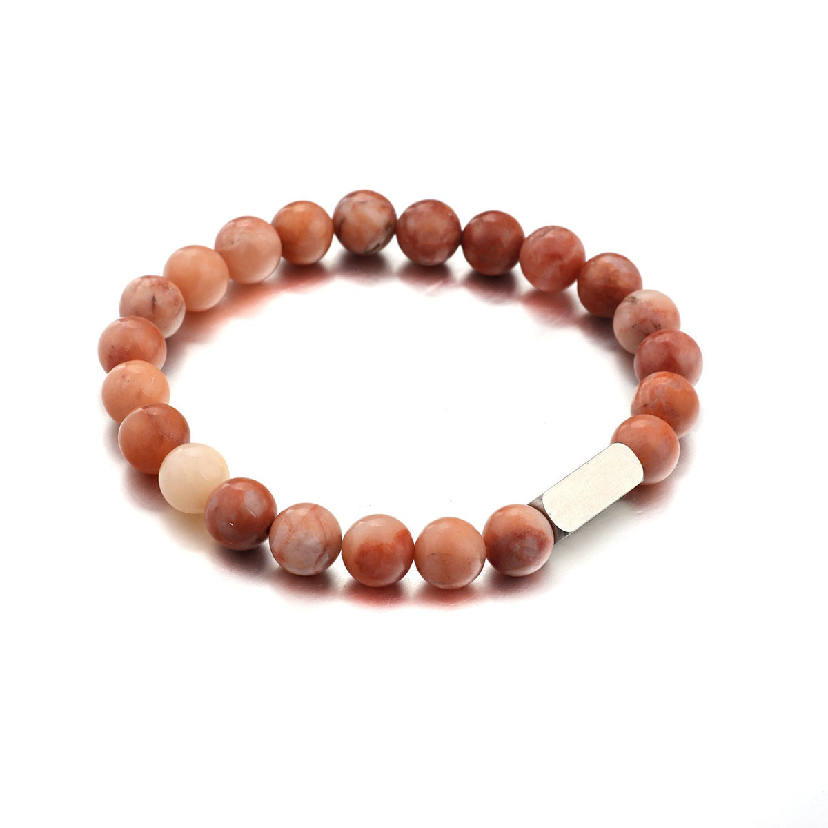 Stainless steel engraved beaded bracelet - MERGE.DAY.1.FREESTYLE