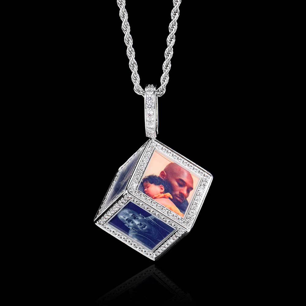 Hip Hop Jewelry Cube Memory Photo Pendant Frame Necklace - MERGE.DAY.1.FREESTYLE