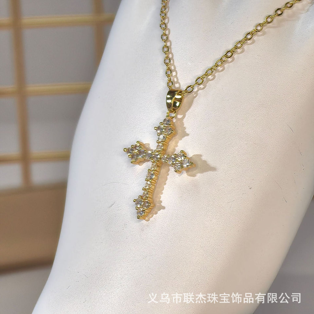 Diamond Cross Hip-Hop Necklace - MERGE.DAY.1.FREESTYLE