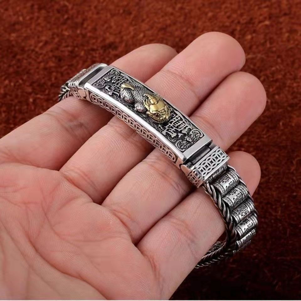 Brave troops silver rotating bead bracelet - MERGE.DAY.1.FREESTYLE
