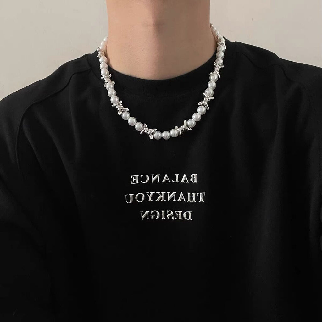 Thorn splicing pearl necklace - MERGE.DAY.1.FREESTYLE