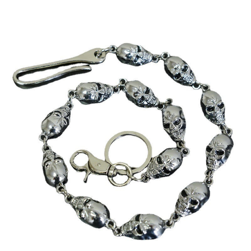 Punk metal big ghost head hip-hop pants chain - MERGE.DAY.1.FREESTYLE