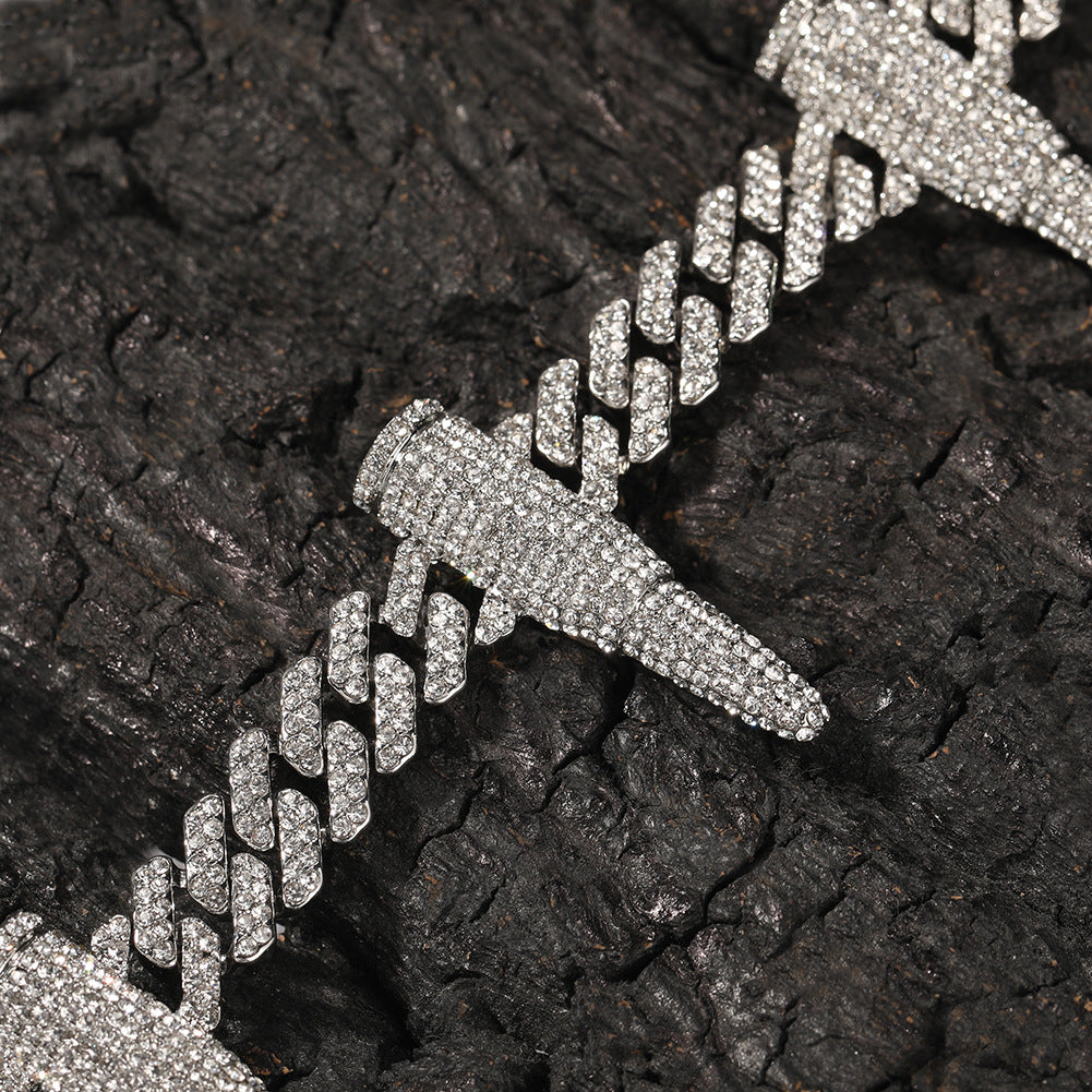 Hip-hop diamond-encrusted black panther necklace - MERGE.DAY.1.FREESTYLE