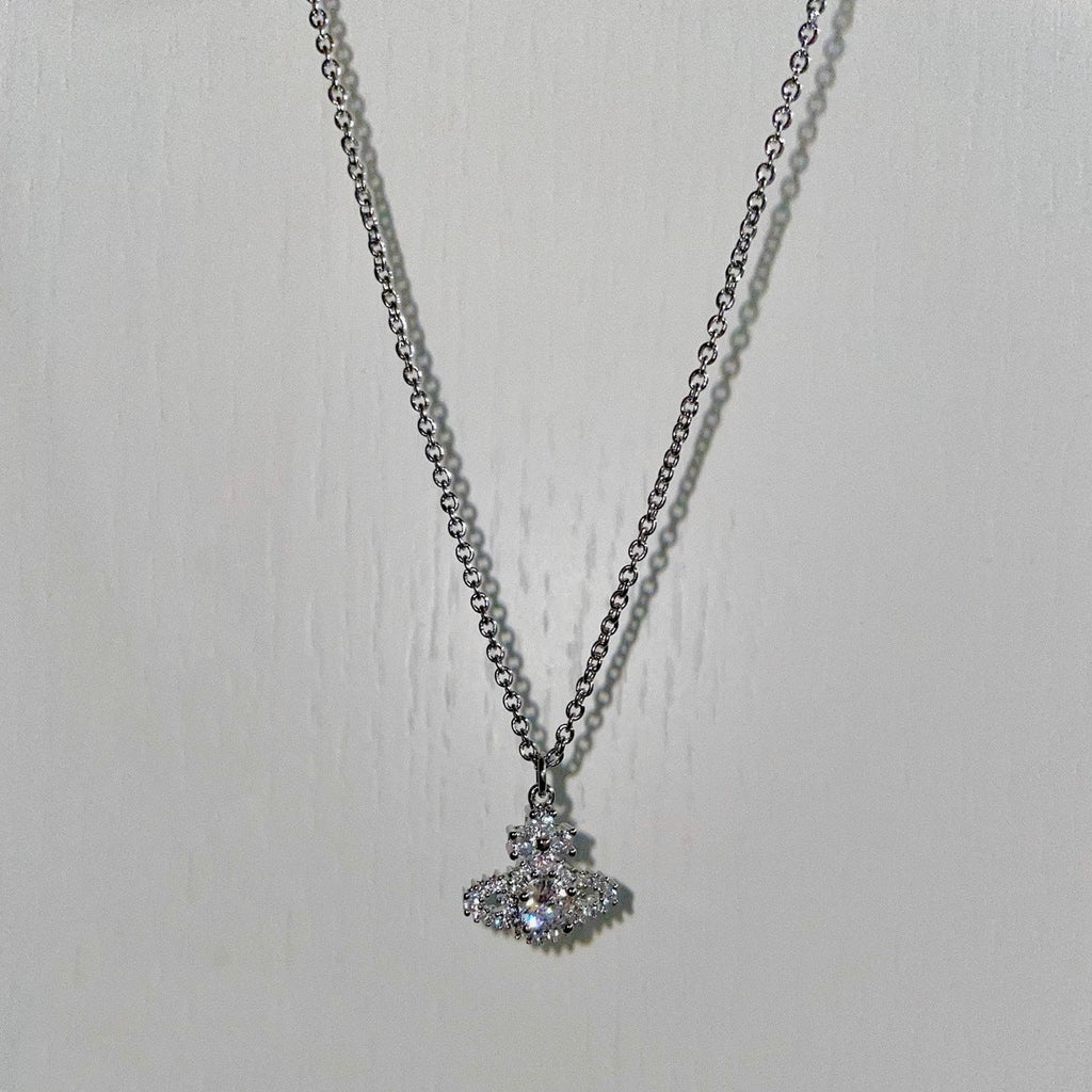 Saturn full diamond necklace clavicle chain - MERGE.DAY.1.FREESTYLE