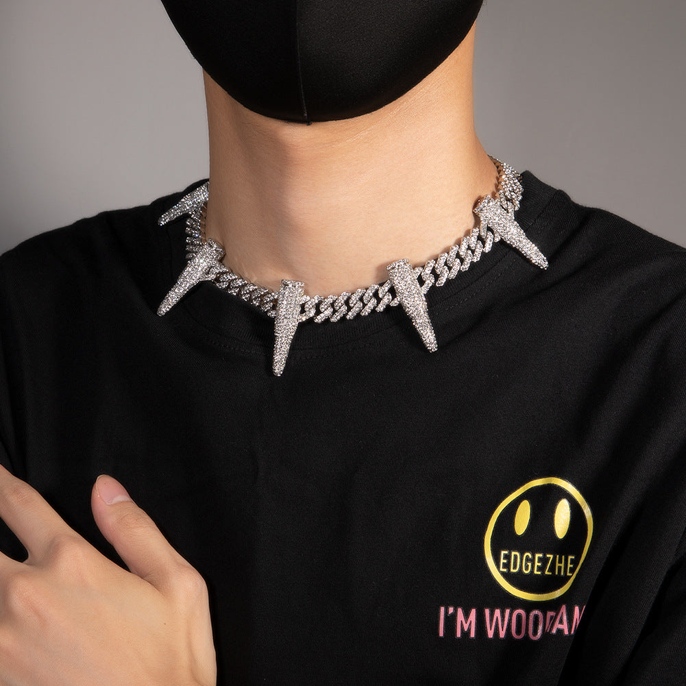 Hip-hop diamond-encrusted black panther necklace - MERGE.DAY.1.FREESTYLE