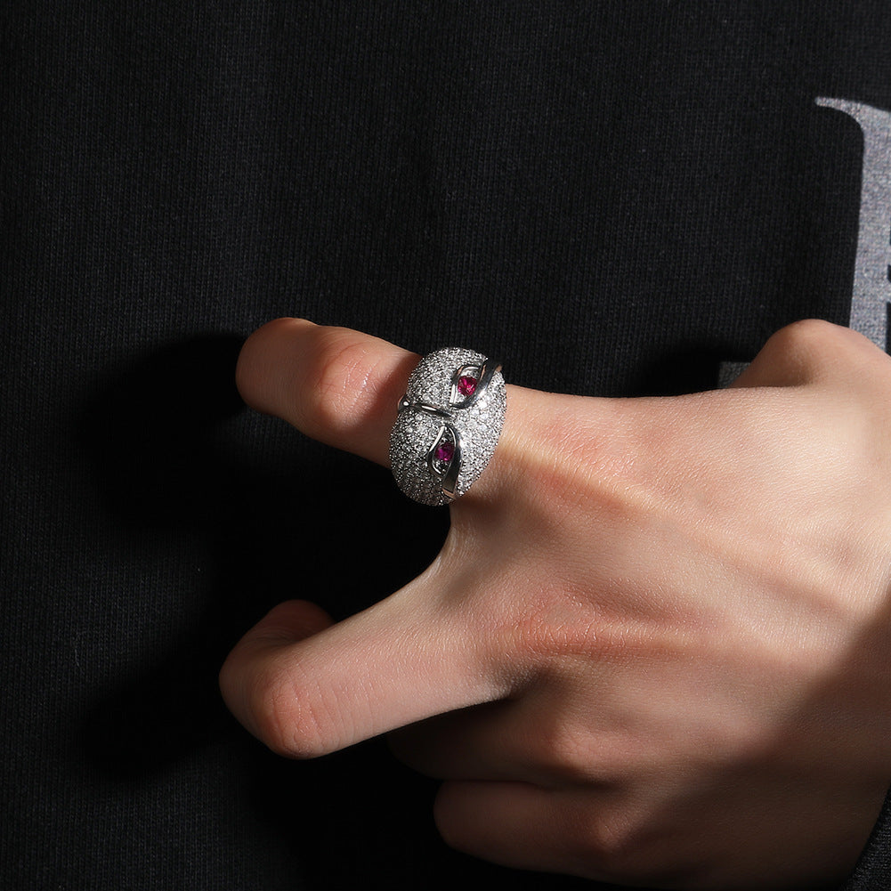 Hip-hop creative owl zircon-encrusted ring - MERGE.DAY.1.FREESTYLE