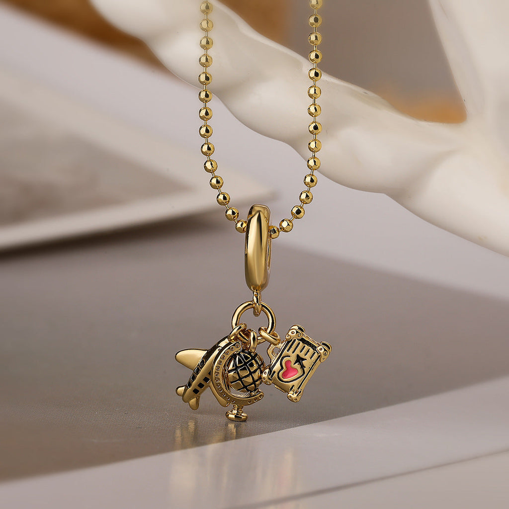 Zircon Camera Passport Pendant Necklace - MERGE.DAY.1.FREESTYLE