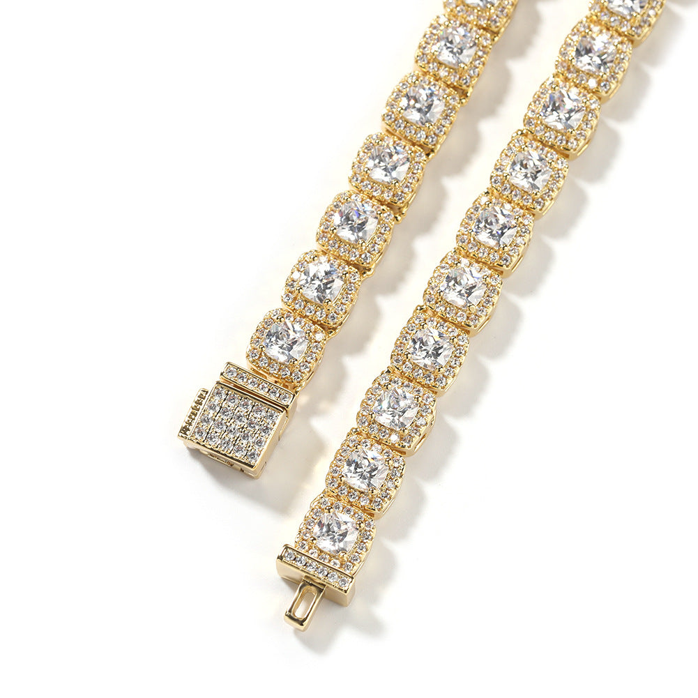 Iced Out Tennis Chain Cubic Zirconia CZ Hip Hop Necklace - MERGE.DAY.1.FREESTYLE