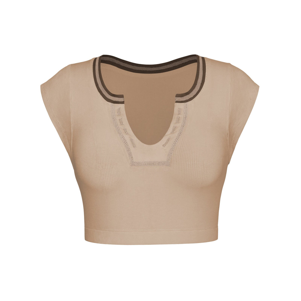 Slim Fit Ultra Short Sexy Spicy Girls Top Knitted Thread T-shirt - MERGE.DAY.1.FREESTYLE