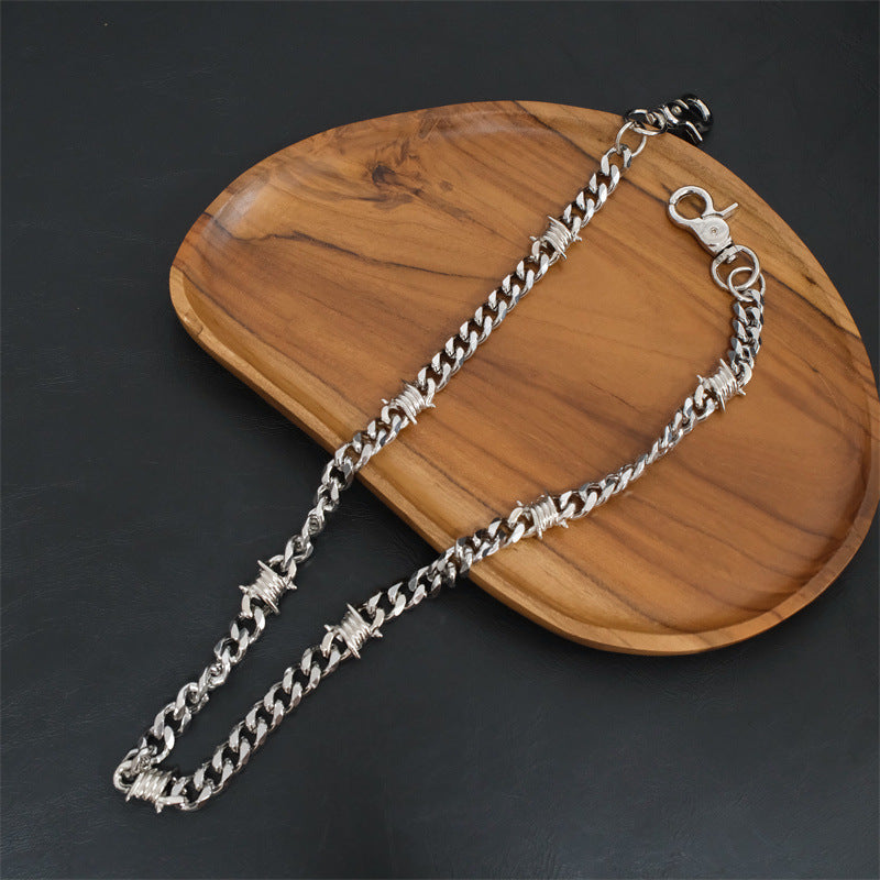 Stainless steel thorn titanium steel Cuban chain trouser chain - MERGE.DAY.1.FREESTYLE