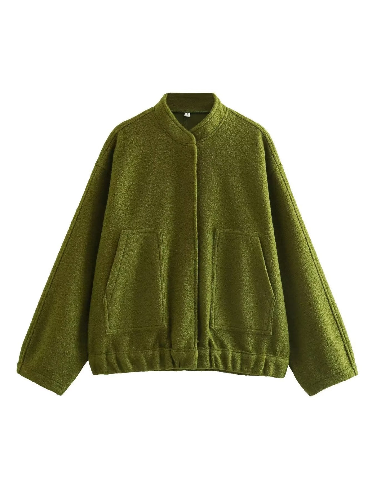 Stand-up collar plain coat - MERGE.DAY.1.FREESTYLE
