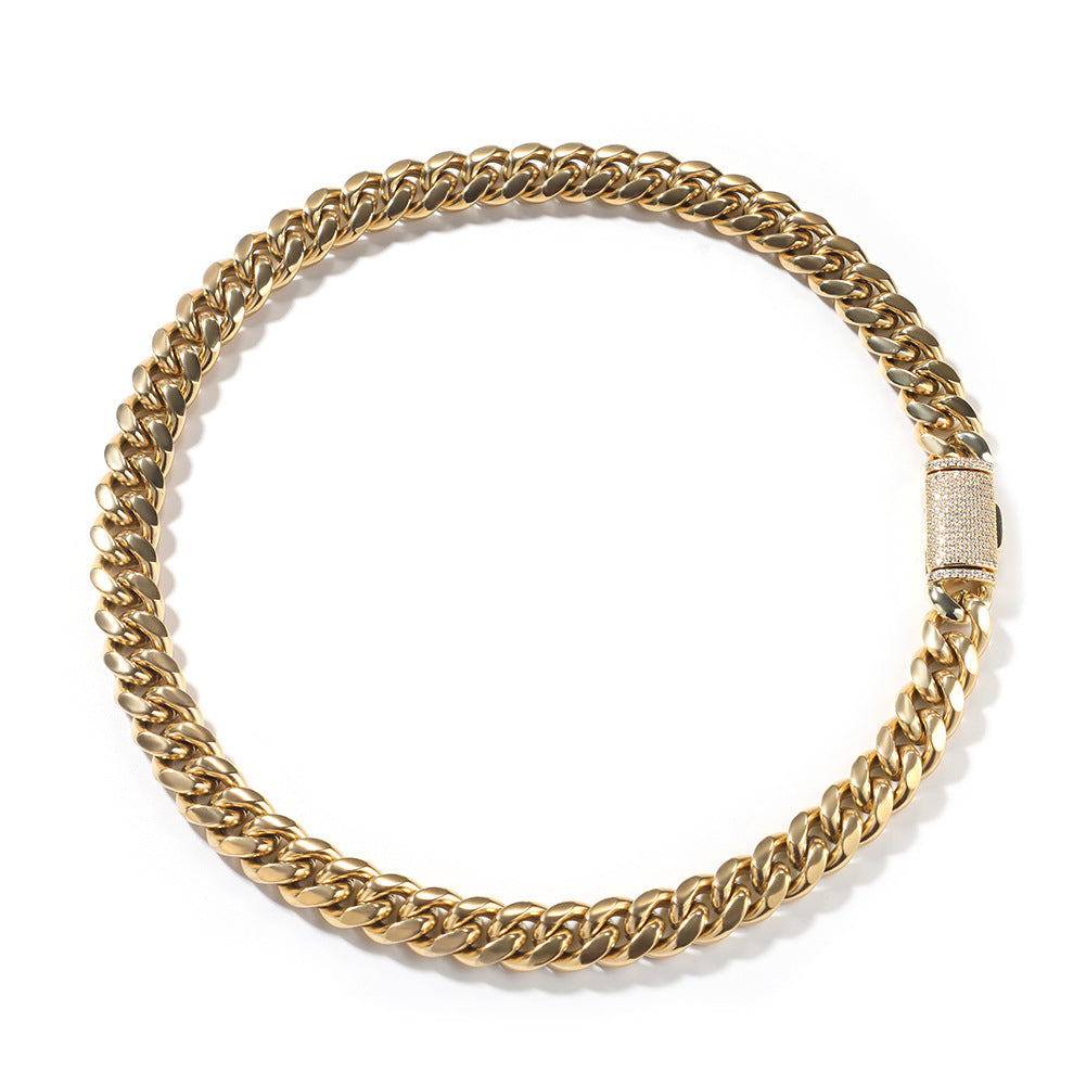 Hip-hop zircon stainless steel zircon necklace - MERGE.DAY.1.FREESTYLE
