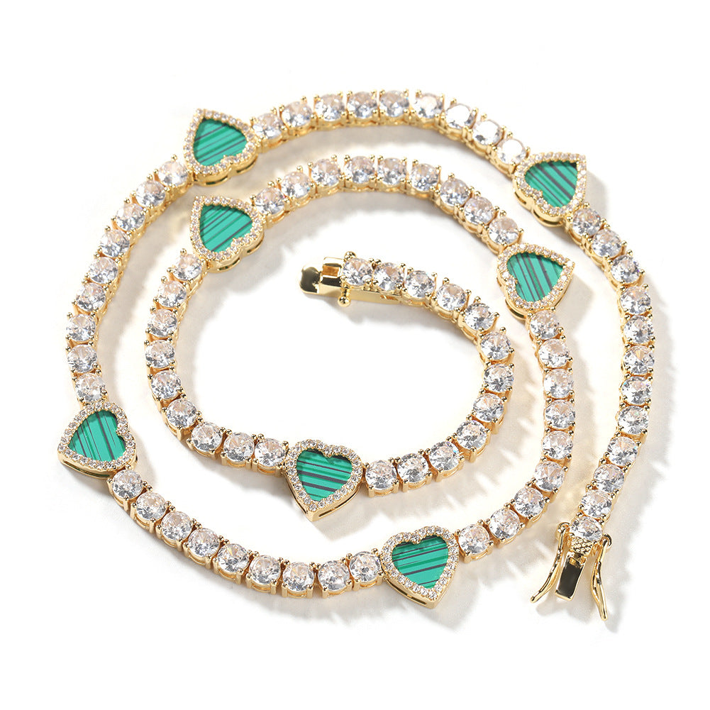 Colorful love tennis chain high-end zircon necklace bracelet - MERGE.DAY.1.FREESTYLE