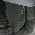 Black smudged dark style pure handmade design trouser chain - MERGE.DAY.1.FREESTYLE
