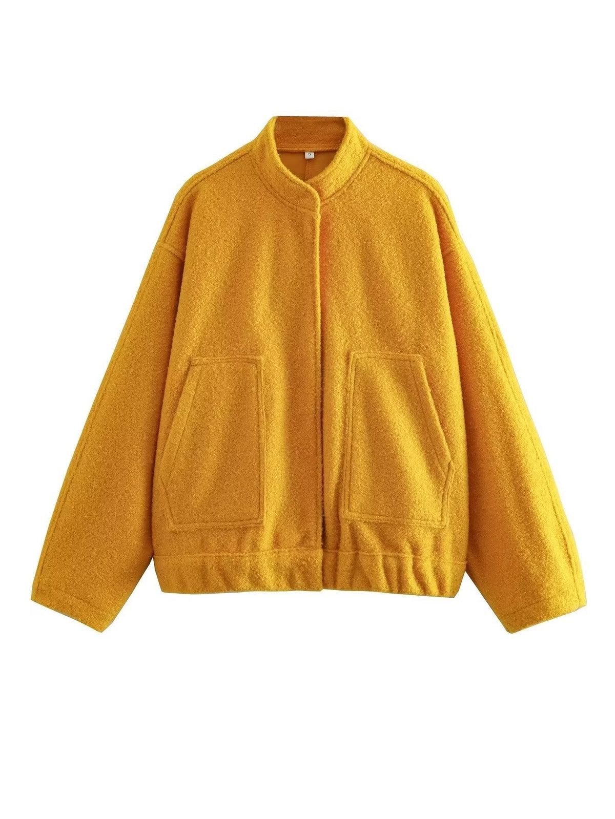Stand-up collar plain coat - MERGE.DAY.1.FREESTYLE